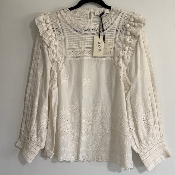 SEA NEW YORK WOMENS SOFIE BLOUSE - Picture 2 of 5